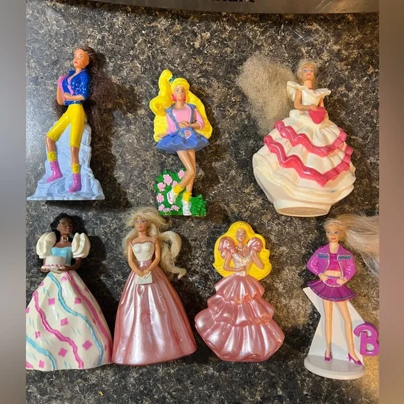 Vintage Mattel 1990’s McDonalds Barbie Happy Meal Kids Toys- Lot Of 7 - Picture 4 of 16